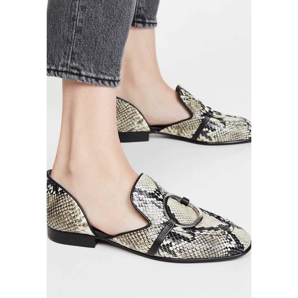 Sigerson Morrison Ianthe Snake Loafers 38.5